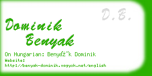 dominik benyak business card